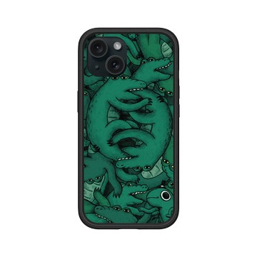 iPhone 15 Mod NX 黑 - 怪奇事物所 Incrediville - 肥尾鱷魚密集恐懼症