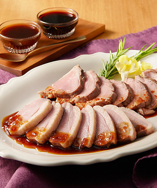 あかとら 紅茶鴨・ローストポークセット 肉