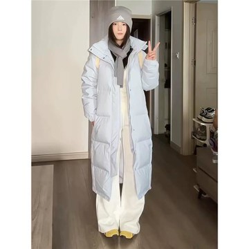 長款羽絨棉服女同款棉衣2025新款長過膝中戲情侶寬松棉服加厚外套