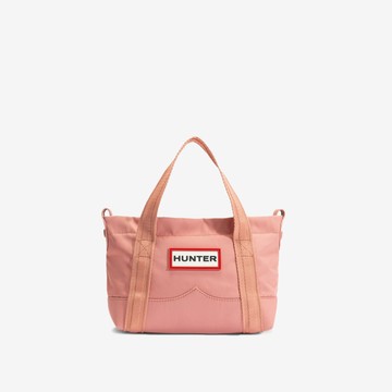 迷你尼龍托特包-蜜桃粉