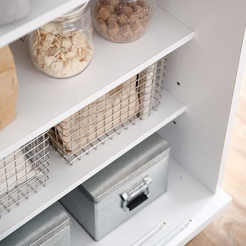 咲*笑様 食器棚 キッチン収納スライドレール 可動棚 国産日本製 LOWYA