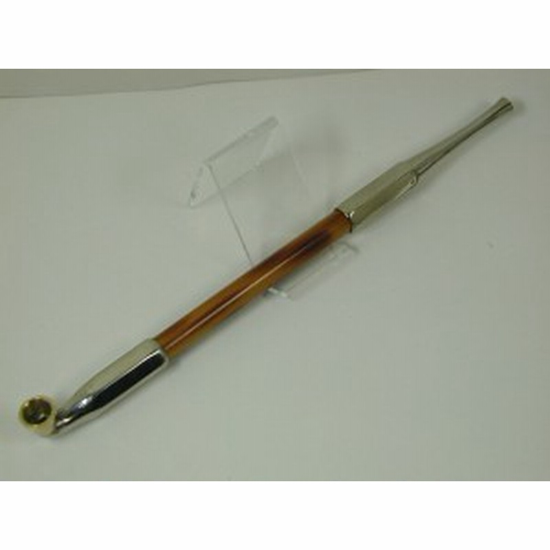海】レア 銀煙管 キセル 純銀刻印 手彫 銀細工 アンティーク 重量約87g
