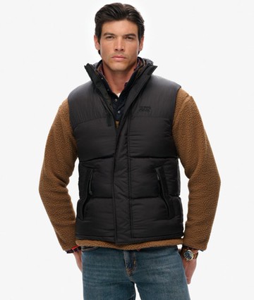 Superdry Men's Black Puffer Gilet Size: M