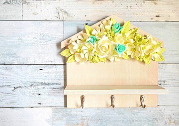 [粘土藝術] 永恆之花 * 用粘土花裝飾牆壁