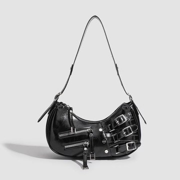 美式復古辣妹質感腋下包女2024春季新款高級感百搭通勤潮酷機車包