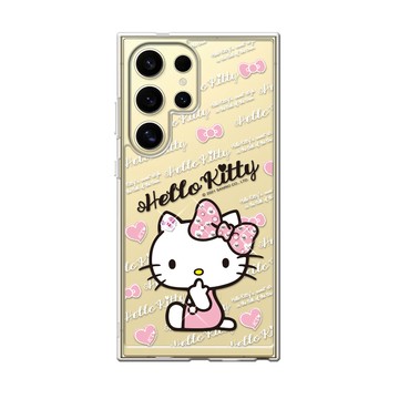 APBS 三麗鷗 Samsung S26/S25/S24/S23系列 防震雙料水晶彩鑽手機殼-凱蒂呆呆萌