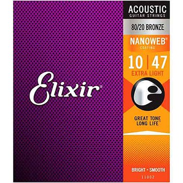 Elixir 11002 NANOWEB 80/20 黃銅 (10-47)