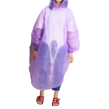 OMAX 兒童加厚防沾黏輕便雨衣 Set 20件 LDPE聚乙烯塑膠 單一尺寸 適用身高110-150公分  顏色隨機  1組
