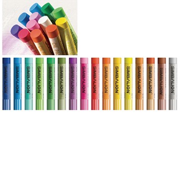 SIMBALION 雄獅 單支 粉蠟筆 100入