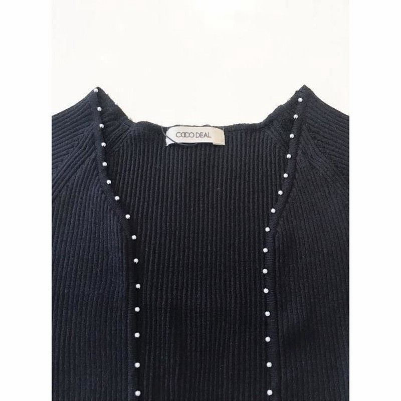 COCODEAL / ココディール ビジュークロップドニットカーディガン