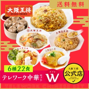 大阪王将 テレワーク中華セットW(ダブル) 6種類22食  チャーハン チキン南蛮 焼売 中華丼 天津飯 冷凍食品 炒飯 送料無料 惣菜 お弁当 リ