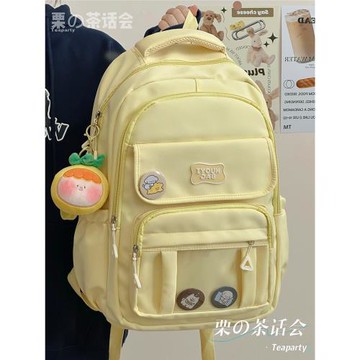 日系ins學院風簡約百搭書包女 初中女生高中大學生雙肩包旅行背包