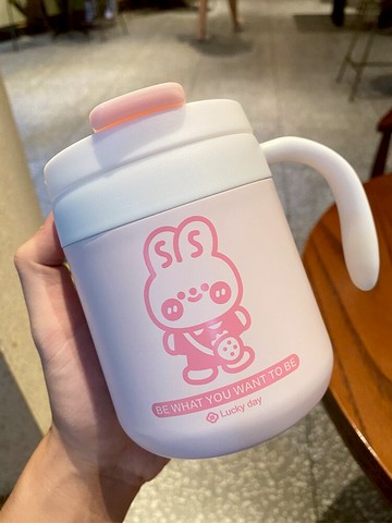 咖啡杯便攜小杯子女可愛少女水壺帶手柄保溫杯女簡約學生系水杯