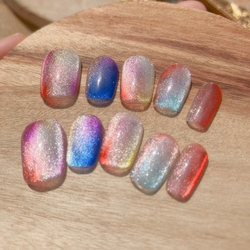 璀璨 追光貓眼 手工美甲 手繪穿戴甲 Nail arts/Press on nails