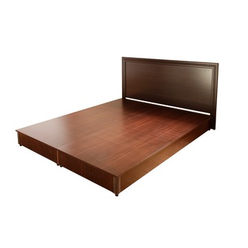 床組【UHO】經典設計5尺雙人二件組(床頭片+加強床底)-雪山白