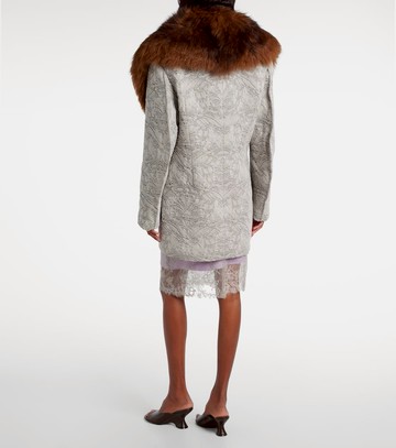 Jacques Wei Shearling-trimmed cotton coat