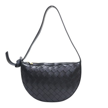 BOTTEGA VENETA BV 寶緹嘉 黑色 羊皮編織 肩背包 【二手名牌BRAND OFF】