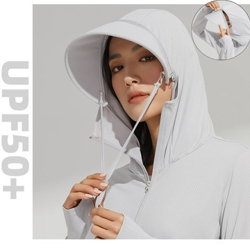 🚀台灣出貨&柔軟透氣⚡蕉某同款UPF50+冰絲防曬衣可拆卸帶帽遮臉女防紫外線釣魚防曬服男