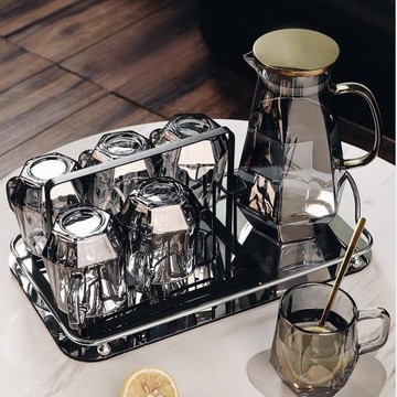 水杯新款家用套裝輕奢水杯家用客廳茶杯水壺杯具待客水杯套裝耐熱