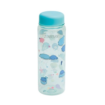 鯨鯊先生系列透明隨身冷水壺。海洋世界San-X