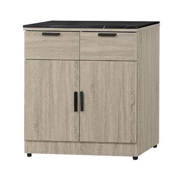 文創集 卡波亞2.7尺雲紋石面低餐櫃-81x40x83.5cm免組