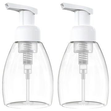 AHOYE 幕斯泡沫瓶250ml 按壓起泡瓶  2個  透明