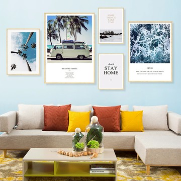 來場說走就走的旅行　攝影系列　裝飾掛畫　台灣製造 - A款－白框-70*90cm