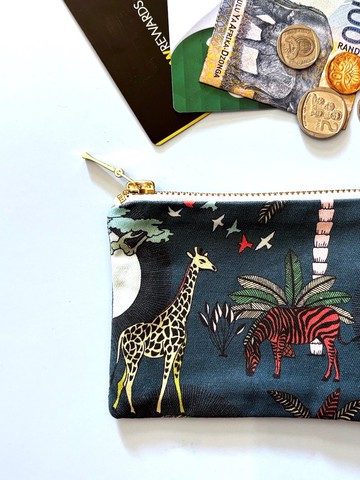 aLoveSupreme_南非文青手繪多彩零錢包_鐵灰色非洲王國