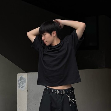 【ZY.STUDIO】BOXY 寬短 兩色 素T 寬鬆 短版 短寬 素色 T恤 素踢 短袖 上衣