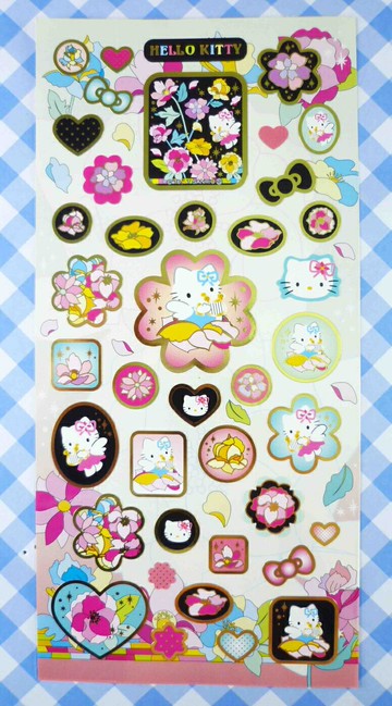 【震撼精品百貨】Hello Kitty 凱蒂貓 KITTY貼紙-豎琴 震撼日式精品百貨