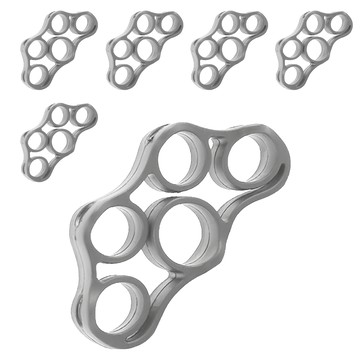 AHOYE 矽膠五指手指訓練器 健身器材 手握力 握力器 腕力器  7.5 x 3.5 x 1cm  單一顏色  6個