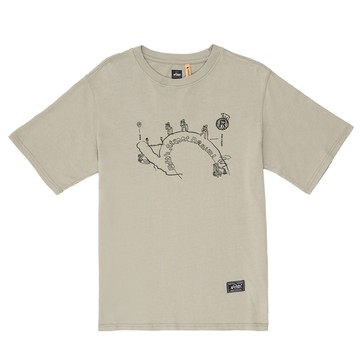 5th STREET｜男裝｜登山繡花圖短T恤｜青綠色