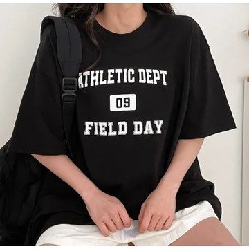 【MasCool】 正韓 ATHLETIC 短袖  短T 落肩 短踢 短TEE 短袖TEE 黑 白 男女可穿