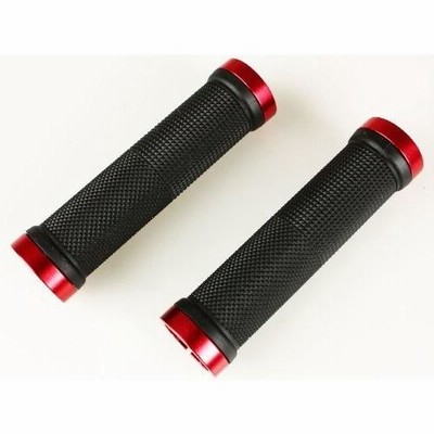 送料無料 ハンドルグリップ 自転車 用 サイクル レッド
