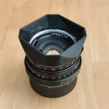 自制適用于福倫達 VOIGTLANDER NOKTON 35mm F1.4 鏡頭方形遮光罩