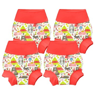 Splash About Brand New Happy Nappy 3D加強版 游泳尿布褲 森林遊樂園 XXL號  XXL  4件