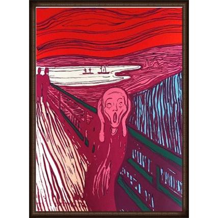 Sunday B Morning The Scream pink (After Munch) 限定1500枚　証明書付（アンディ ウォーホル） 額装品 ウッドハイグレードフレーム