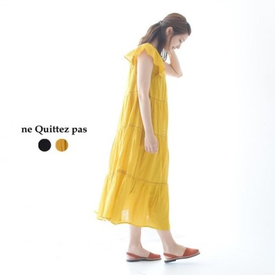 ヌキテパ ne Quittez pas COTTON VOIL LACE LONG DRESS