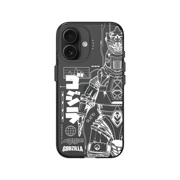 iPhone 16 Clear (相機按鈕) 酷墨灰 - 哥吉拉 Godzilla - 機械哥吉拉(白)