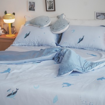 天絲床組 海之旅行 K1 kingsize床包三件組(60支)棉床本舖x小島研究站 獨家設計