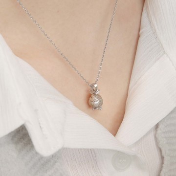 新品禮物獨家搶先上市【LOTIN】雪地大福-北極兔 鎖骨鍊