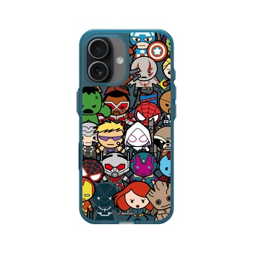 iPhone 17 Clear (相機按鈕) 夜幕藍 - 迪士尼-漫威 Marvel - 漫威英雄-復仇者聯盟 集合Q版