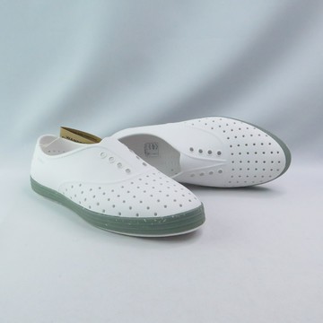 Native JERICHO 女款 F00002609263 洞洞鞋 修身鞋 貝殼白/灰綠/星點【iSport愛運動】