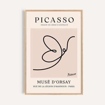 線之飛舞 Line of Flight / 畢卡索風格 極簡線條 掛畫 海報