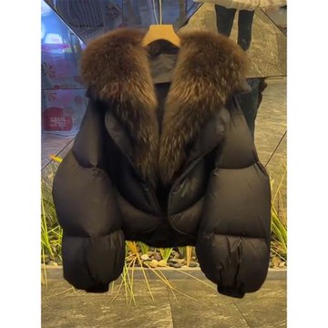 今年流行爆款保暖棉襖大毛領女冬裝2023新款高級感超好看加厚外套