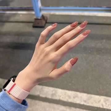 💗Yuki Nail💗純手工穿戴甲新款溫柔氛圍感蜜桃裸釉氣質百搭美甲貼片QY0301