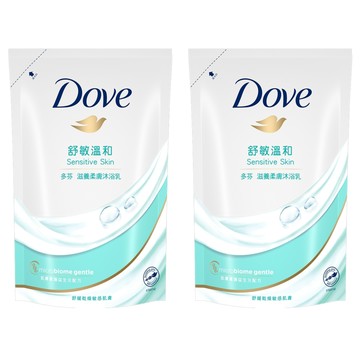 多芬 舒敏溫和 滋養柔膚沐浴露 補充包 舒緩乾燥肌膚  580g  2組