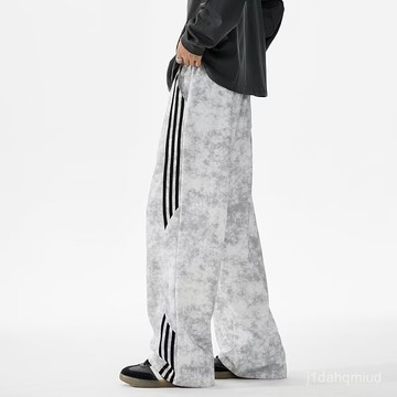 臺灣出貨 美式褲子 長褲 褲子 男褲 大呎碼男裝 褲子 新款美式重磅直筒休閒褲男高級感寬鬆闊腿彎刀褲秋季垂感長褲子 3Y