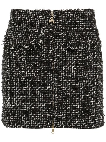 Patrizia Pepe - A-line tweed miniskirt - women - Acrylic/Polyester/Cotton/Other fibres/Acetate/Polyester - 38 - Black
