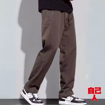 【自己人】寬鬆休閒褲 男士直筒長褲 工裝褲子 休閒褲男 運動褲 長褲 寬鬆休閒褲 運動褲 APCB1058